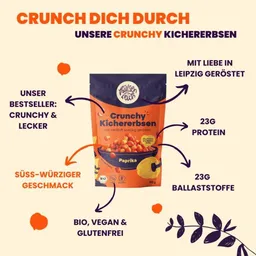 Hülsenreich Bio Crunchy Kichererbsen Paprika – Produktbild 1 von 1