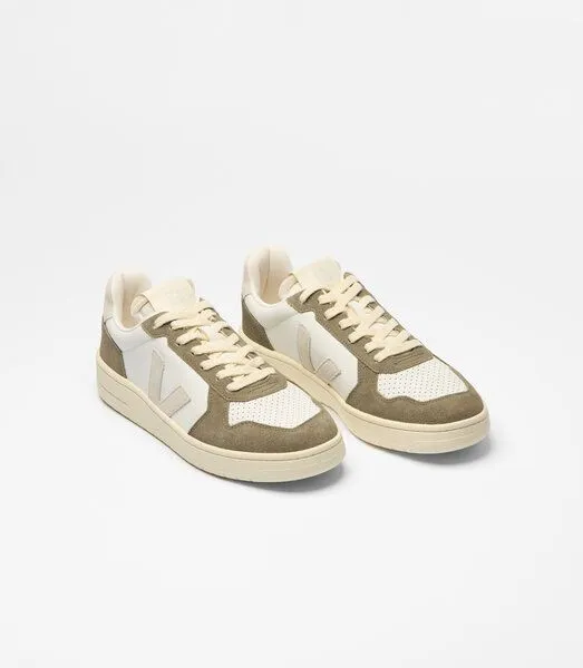 Veja Veja Herren-Sneaker V-82 Grained Leather White-Natural-Kaki – Produktbild 2 von 3