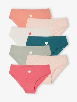 Vertbaudet 7er-Pack Slips mit Herzmotiv Mädchen BASIC – Produktbild 1 von 1