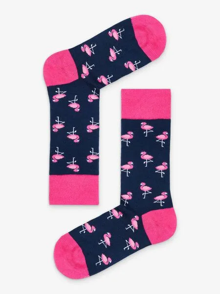 Natural Vibes Natural Vibes Flamingos Socken Bio GOTS | Bunte Socken | Herren Damen Socken | Funny Socks – Produktbild 2 von 3