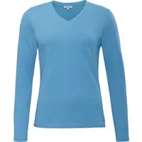Living Crafts LIVING CRAFTS - Damen Langarm-Shirt - Blau (100% Bio-Baumwolle), Nachhaltige Mode, Bio Bekleidung, Blau, – Produktbild 1 von 2