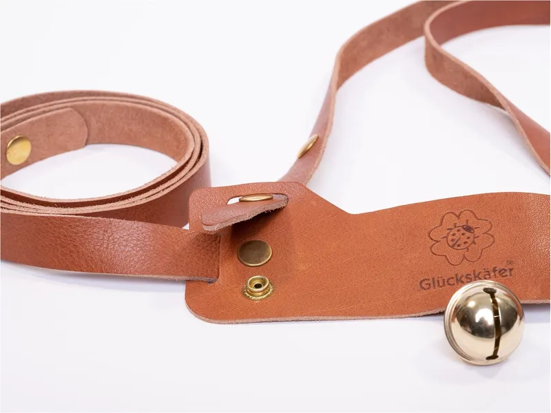 Glückskäfer Glückskäfer Pferdezügel aus pflanzlich gegerbtem Leder Länge 100 cm, Breite 20 cm, Natur, braun, – Produktbild 2 von 2