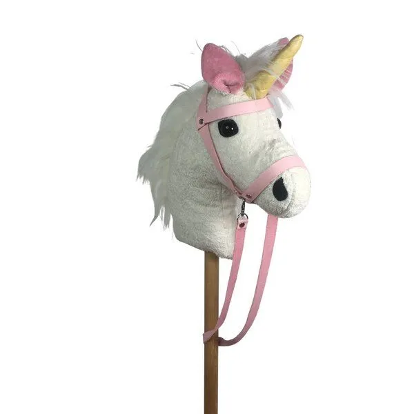 Pat und Patty Pat und Patty Mini Steckenpferd /Mini Steckeneinhorn aus Biobaumwolle mit Stab aus Buchenholz – Produktbild 1 von 3