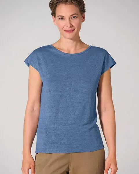 HempAge HempAge Damen 100% Hanf T-Shirt, Blueberry(blau), – Produktbild 1 von 4