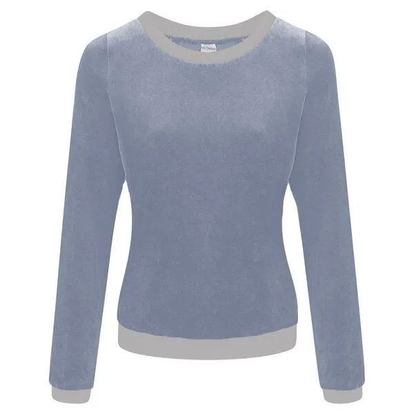 Frija Omina Frija Omina Bio Nicki Pullover Onne, Lichtblau/grau, – Produktbild 1 von 4