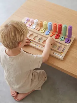 Vertbaudet Vertbaudet Magnetisches Zählbrett aus Holz FSC® Kinder – Produktbild 1 von 1