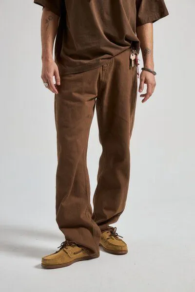 Trendsplant Trendsplant Operator Pants Saddle Brown, Braun, – Produktbild 1 von 4