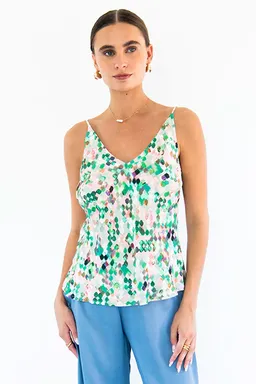 Neu Nomads Neu Nomads Damen vegan Tops Bias Pixel Print Multicolor – Produktbild 1 von 1