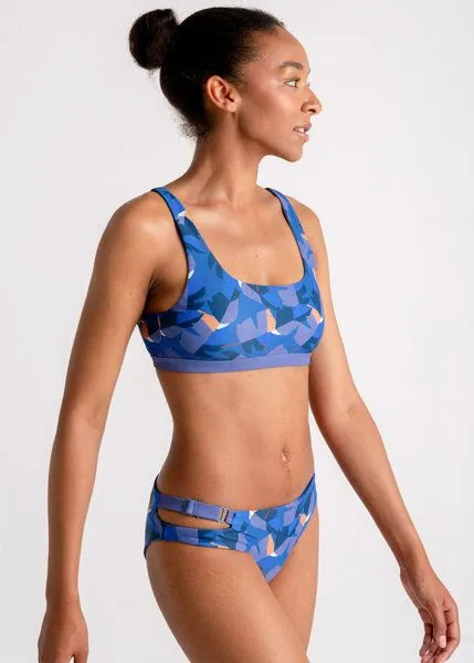 boochen boochen Bikini Slip Caparica - wendbar - Surfbikini, Federprint (lila), – Produktbild 4 von 4