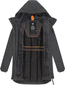 ragwear ragwear Wintermantel Elsie Melange Wasserdichter Winterparka mit Kapuze und Teddyfleece – Produktbild 1 von 1
