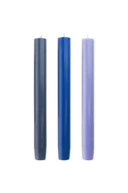 Tranquillo Handgearbeitete Stabkerzen GLUMI ocean 3er-Set, 20 cm - blau – Produktbild 1 von 1