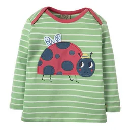 Frugi Frugi Langarm-Shirt mit Käfer in grün Bobby Applique Top – Produktbild 1 von 1
