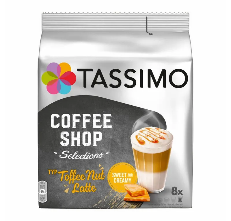 Tassimo Tassimo Kaffee Toffee Nut Latte, 16 T-Discs / 8 Portionen – Produktbild 1 von 1