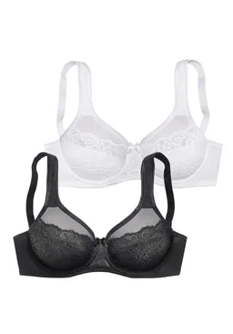 petite fleur by Lascana Bügel-BH schwarz+weiß – Produktbild 1 von 1