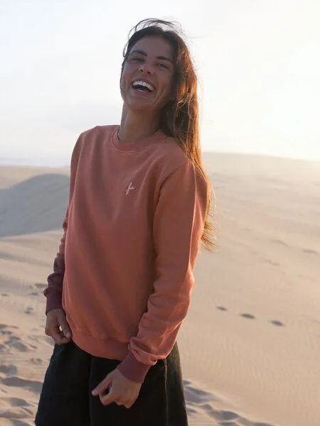 FUXBAU FUXBAU Frauen fux Pullover - seegrün, seeblau & rot, Rot, – Produktbild 1 von 4