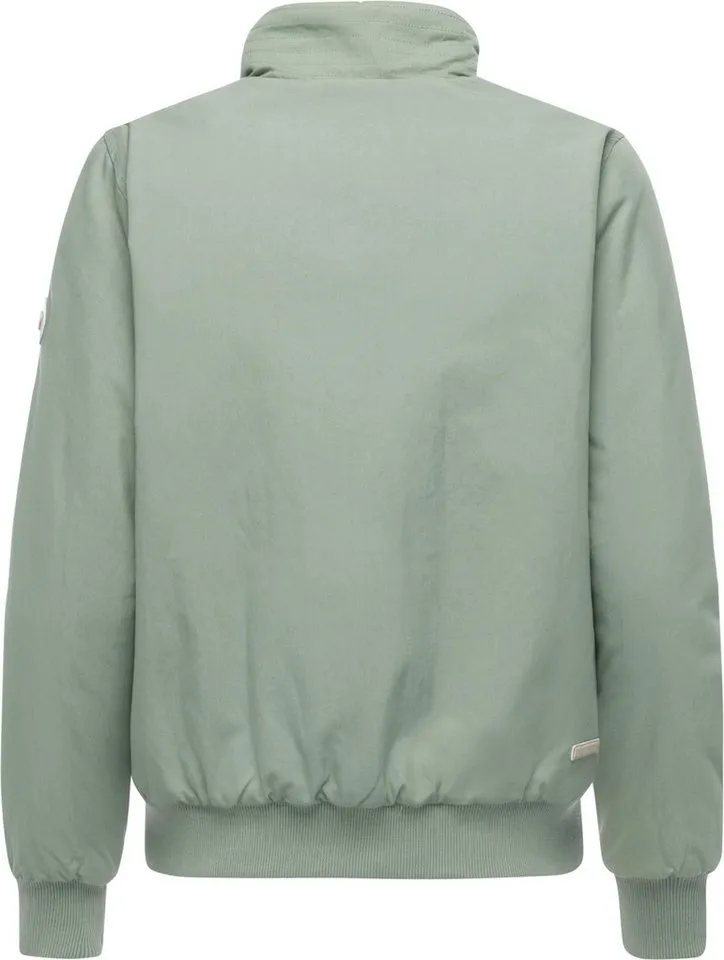 ragwear ragwear Outdoorjacke Coogie YOUMODO Damen Jacke mit hohem Stehkragen, Grau|grün, – Produktbild 4 von 5