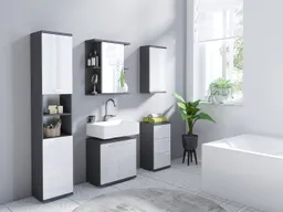 byLIVING Hochschrank Nebraska Breite 50 cm, Badezimmerschrank mit Metallgriffen, viel Stauraum – Produktbild 1 von 1