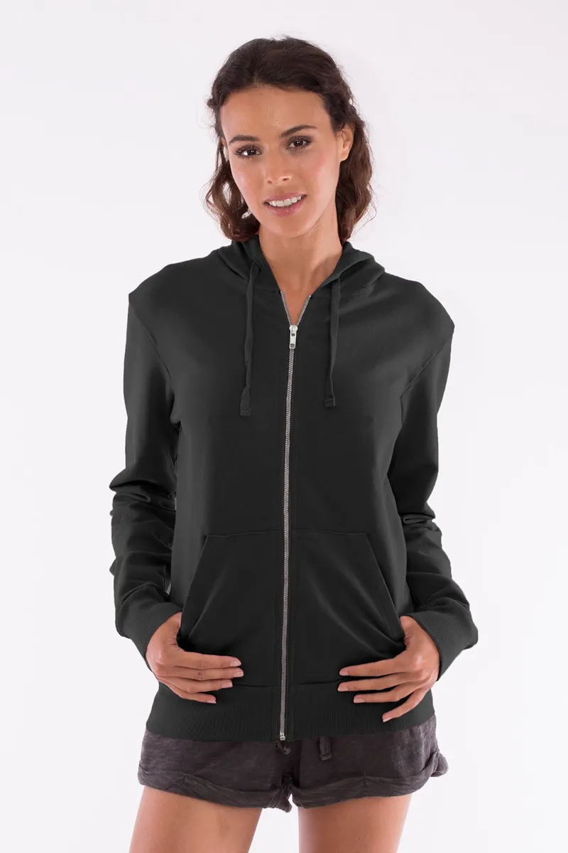 RAVENS VIEW IBIZA RAVENS VIEW IBIZA Damen vegan Hoodie Zip Vedra Schwarz, Schwarz, – Produktbild 1 von 1