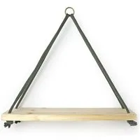 Gary Mash GARY MASH Wandregal Triangle mit Baumwollkordel, Moosgrün (grün), – Produktbild 1 von 1