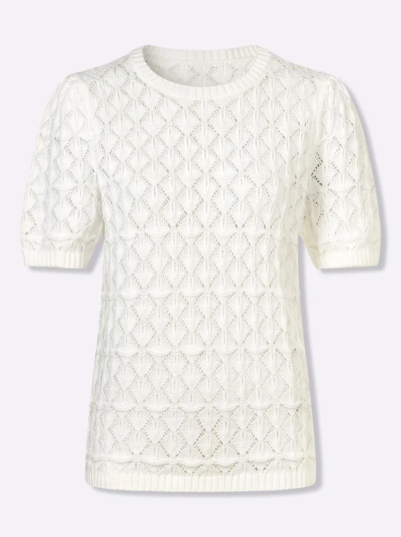 Witt Baumwollpullover ecru, Ecru, – Produktbild 1 von 2