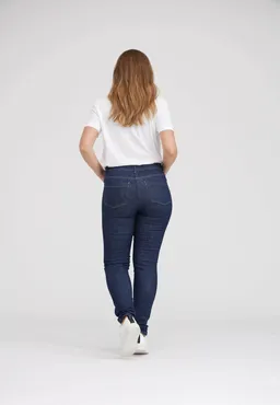 LAURIE LAURIE Damen vegan Laura Slim Ml - Dunkelblauer Denim – Produktbild 1 von 1