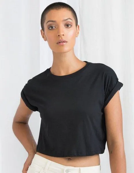 Mantis Mantis Damen T-Shirt Cropped Bauchfrei kurz, Schwarz, – Produktbild 1 von 3