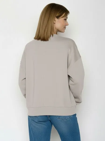 GreenBomb GREENBOMB River Sundown Core - Lässiges Sweatshirt aus Bio-Baumwolle / hochwertiger Print / GOTS / Fair & Vegan, Grau (sandstone), – Produktbild 4 von 4