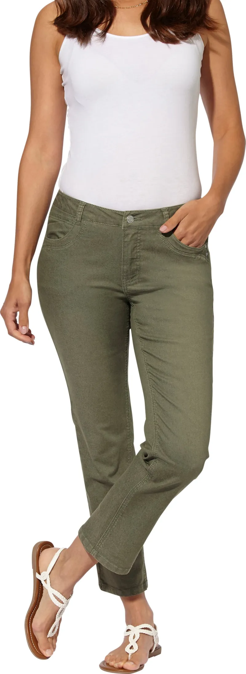 Witt 7/8-Jeans khaki, Khaki, – Produktbild 3 von 3