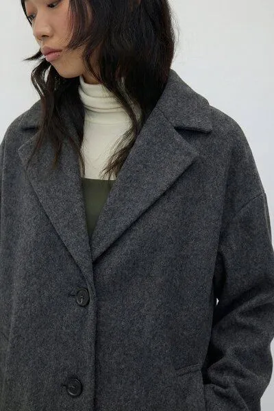 Rita Row Rita Row Langer Oversize-Wollmantel HYAT, Grey, – Produktbild 2 von 2