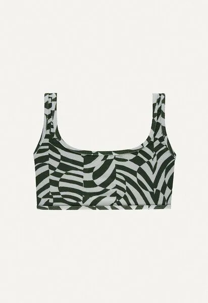 Oy Oy Bikini Oberteil „Vento“ aus Frottee-Stoff, Unreal zebra print, – Produktbild 2 von 4
