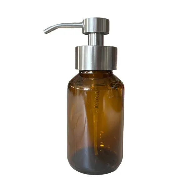 Greencult Greencult Schaumspender mit Braunglas, Silber, – Produktbild 1 von 3