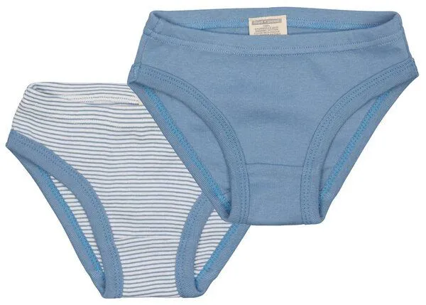 loud + proud loud + proud Babys & Kinder Doppelpack Slips aus Feinripp, GOTS-zertifiziert, Dusk/blau, – Produktbild 2 von 4