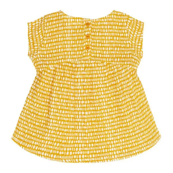 Sense Organics sense-organics Baby Tunika/Kleid *Punkte gelb* Gots & Bio | Sense Organics – Produktbild 2 von 2