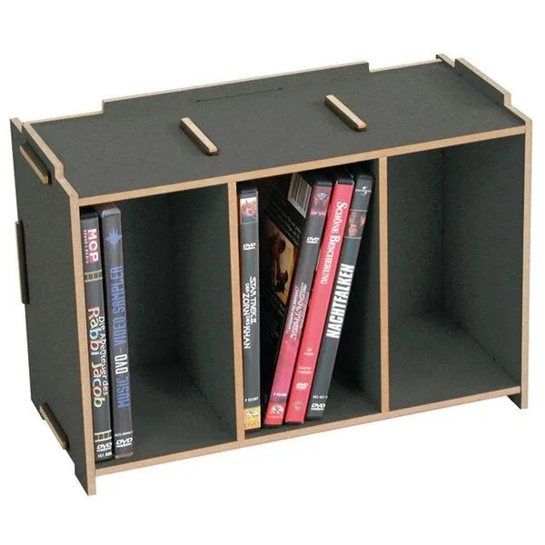 WERKHAUS WERKHAUS Medienbox DVD (stapelbar), Dunkelgrau, – Produktbild 1 von 4