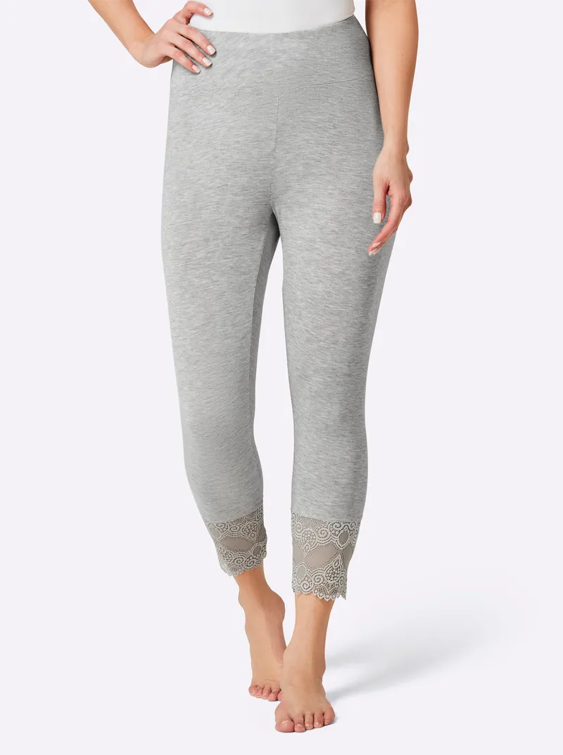 wäschepur Caprileggings, Grau-meliert, – Produktbild 2 von 3