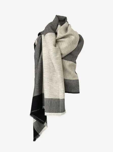 Fifth Origins Fifth Origins Damen Cape aus Bio-Wolle Infinity, Black & white, – Produktbild 4 von 4
