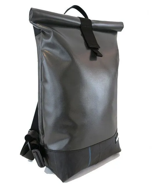 Leonca Leonca Rollrucksack aus LKW-Plane in 11 Farben/3 Größen, Anthrazit, – Produktbild 1 von 3