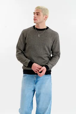 KOMODO KOMODO Herren vegan Pullover Leon Grau/ Schwarz – Produktbild 1 von 1