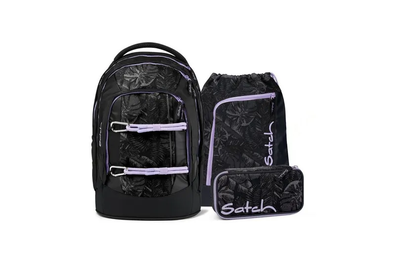 Satch Satch Schulrucksack Satch Pack Betty Grey 3tlg Schulrucksack-Set, Schwarz, – Produktbild 1 von 4