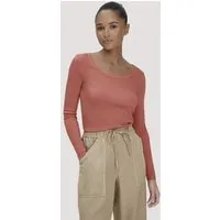 hessnatur hessnatur Softrib Longsleeve Fitted aus Bio-Baumwolle und TENCEL Modal, Pfirsichrot, – Produktbild 1 von 1