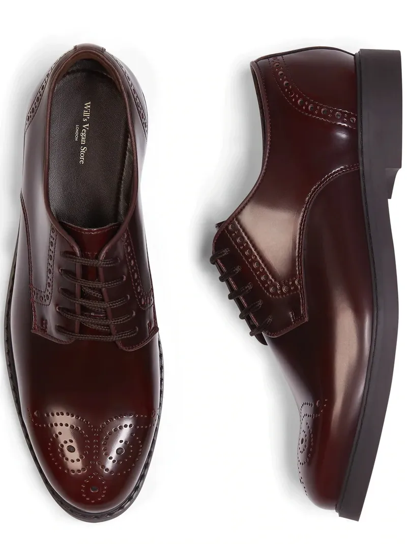 Will's Vegan Store Will's Vegan Store Herren vegan Signature Brogues Cordovan Rot Glanz, Dunkelrot, – Produktbild 2 von 2