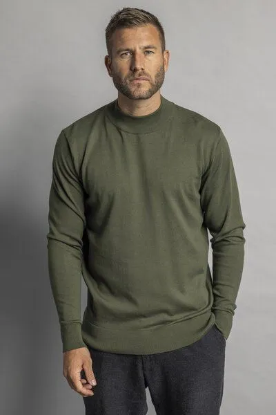 DIRTS dirts Mock Neck Pullover, Moss green, – Produktbild 1 von 4