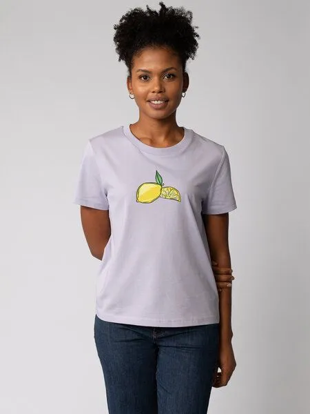 watapparel watapparel T-Shirt Frauen Lemon, Lavender, – Produktbild 1 von 3