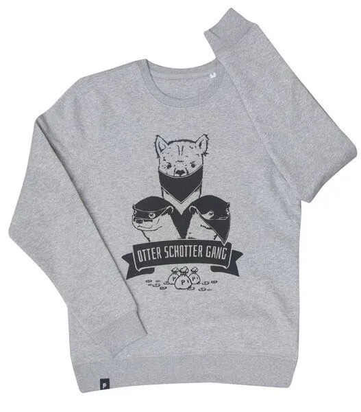 päfjes päfjes Otter Schotter Gang - Fair Wear Unisex Sweater - Heather Grey – Produktbild 2 von 3