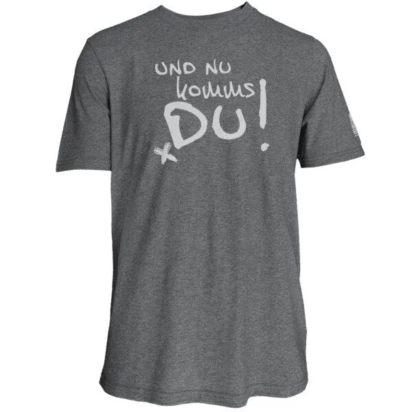 Spirit of Hamburg Spirit of Hamburg Biobaumwoll T-Shirt mit Spruch „Und nu kommst Du!“, Anthrazit, – Produktbild 1 von 2