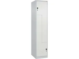 C+P C+P Z-Spind Classic PLUS, 2 Fächer, 1850x400x500mm, Lichtgrau/Verkehrsweiß – Produktbild 1 von 1