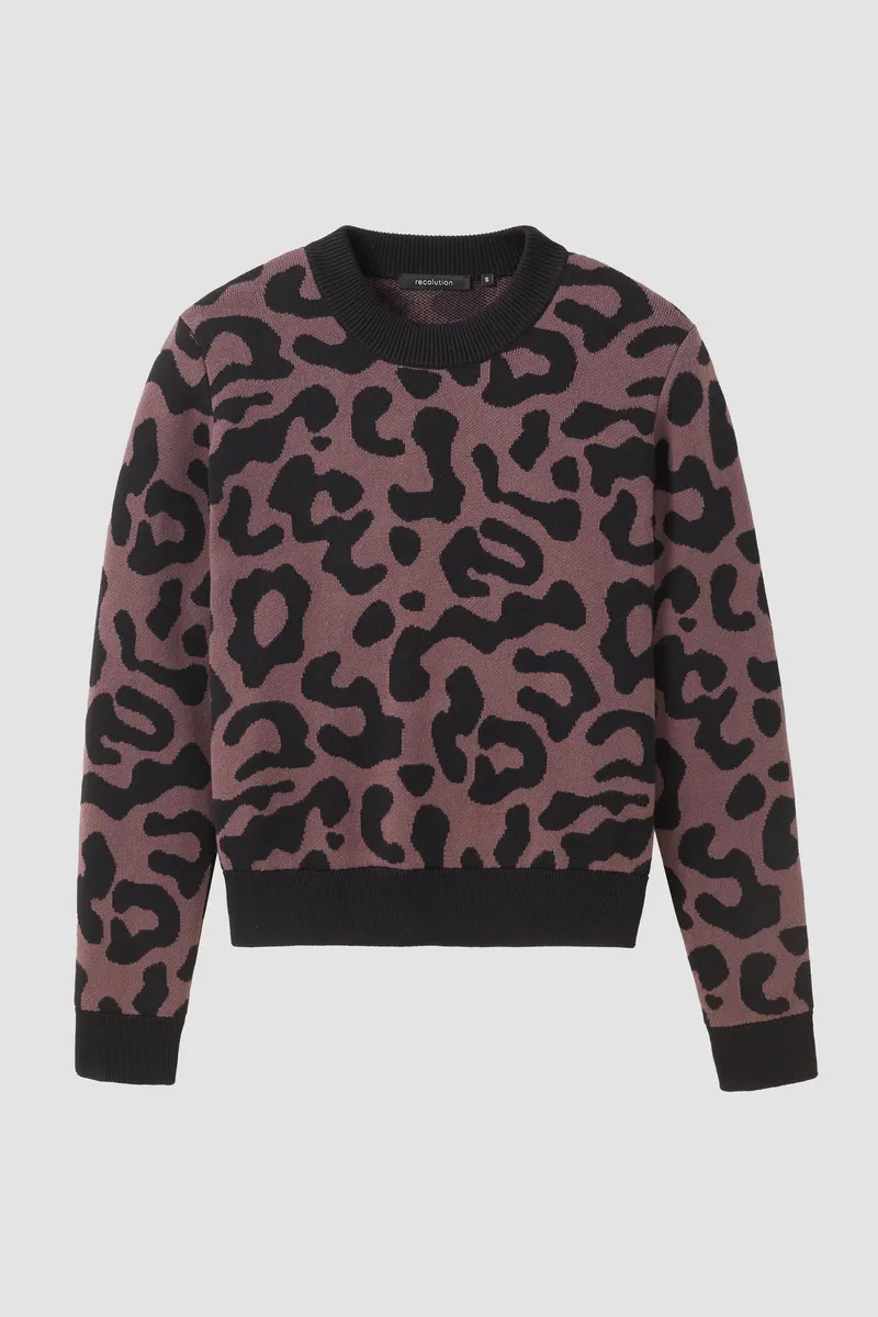 recolution Recolution Damen vegan Pullover Pistia Leo Dark Grape, Dunkelviolett, – Produktbild 1 von 1