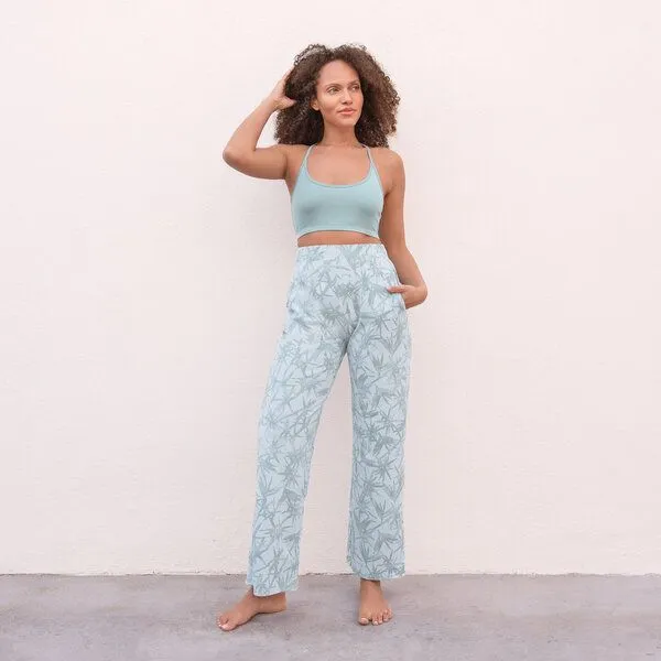 Jaya Jaya BEYONCE UNI - Damen - Bra für Yoga aus Biobaumwolle, Aqua/grün, – Produktbild 3 von 3