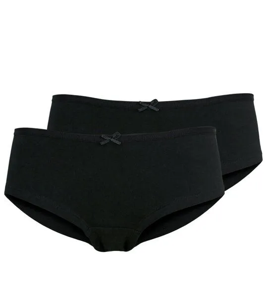 Gary Mash GARY MASH 2er-Set Damen Hipsters aus Biobaumwolle, Schwarz, – Produktbild 1 von 4