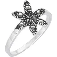 pakilia pakilia Silber Ring Blaustern-Blume Fair-Trade und handmade – Produktbild 1 von 1